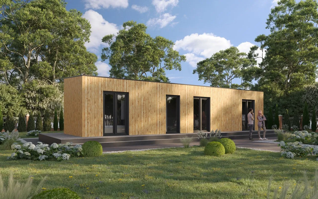 Modulhaus-Modell Ottawa – schlüsselfertiges Rendering