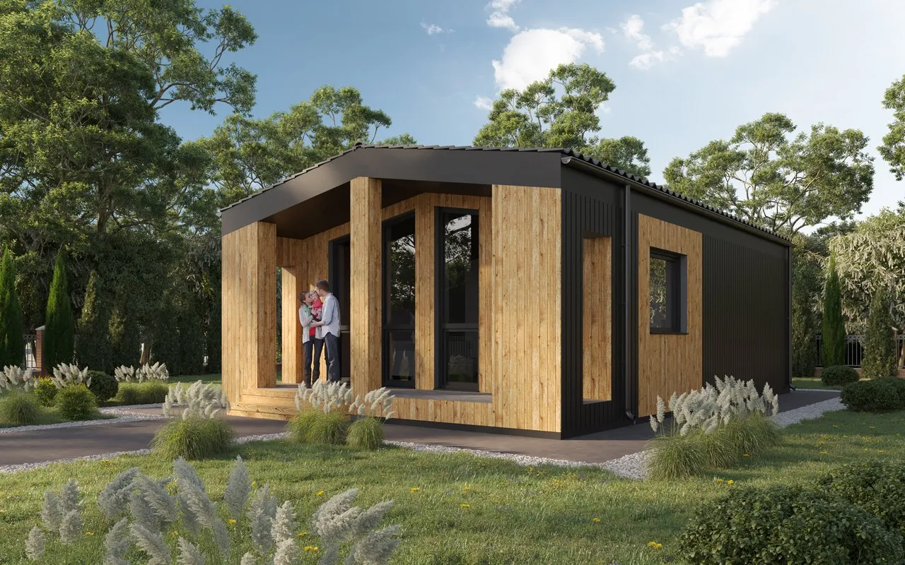 Modulhaus-Modell Montreal – schlüsselfertiges Rendering